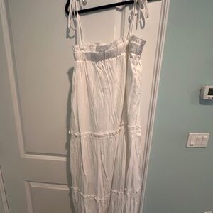 White Tiered Maxi Dress
